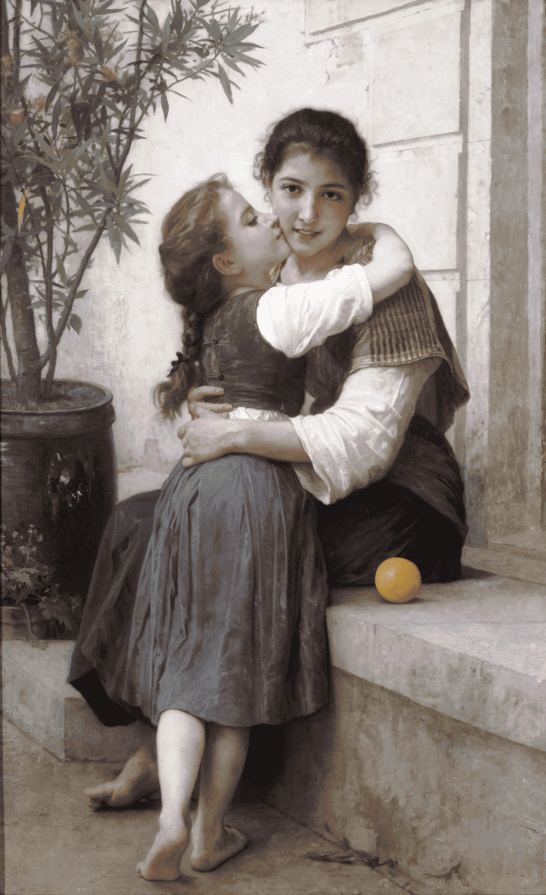 A Little Coaxing — William-Adolphe Bouguereau