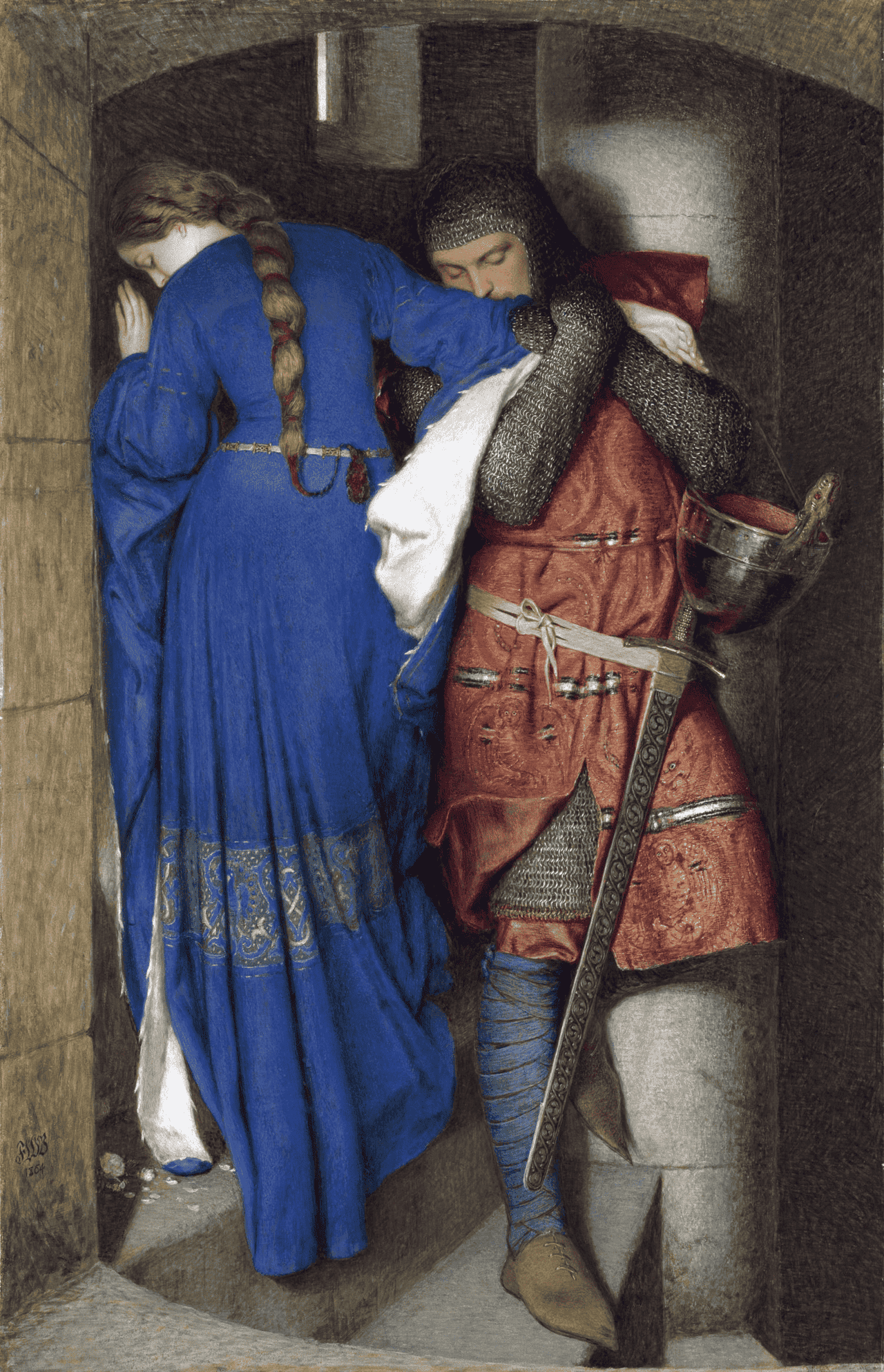 The Meeting on the Turret Stairs — Frederic William Burton