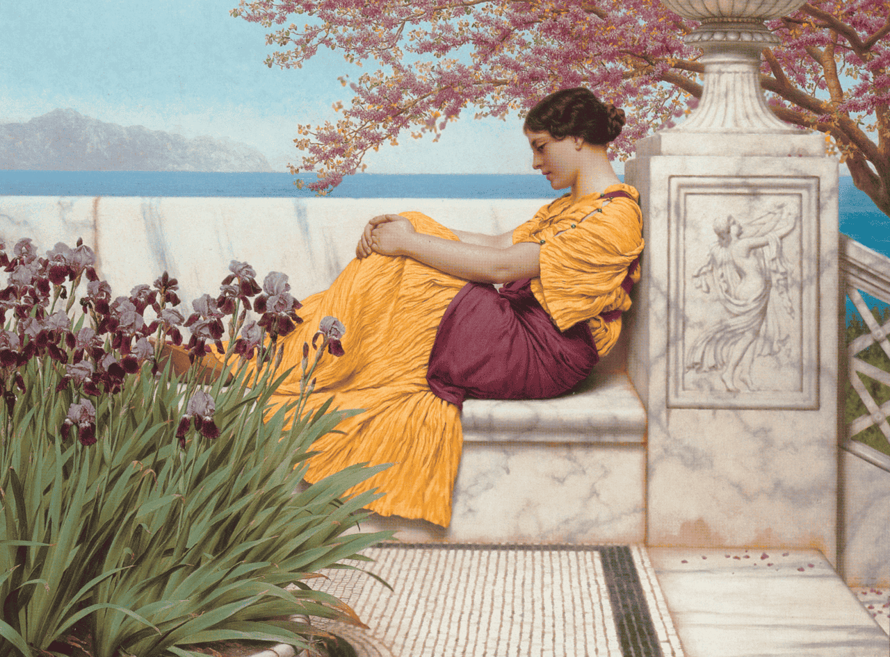 Under the Blossom that Hangs on the Bough — John William Godward